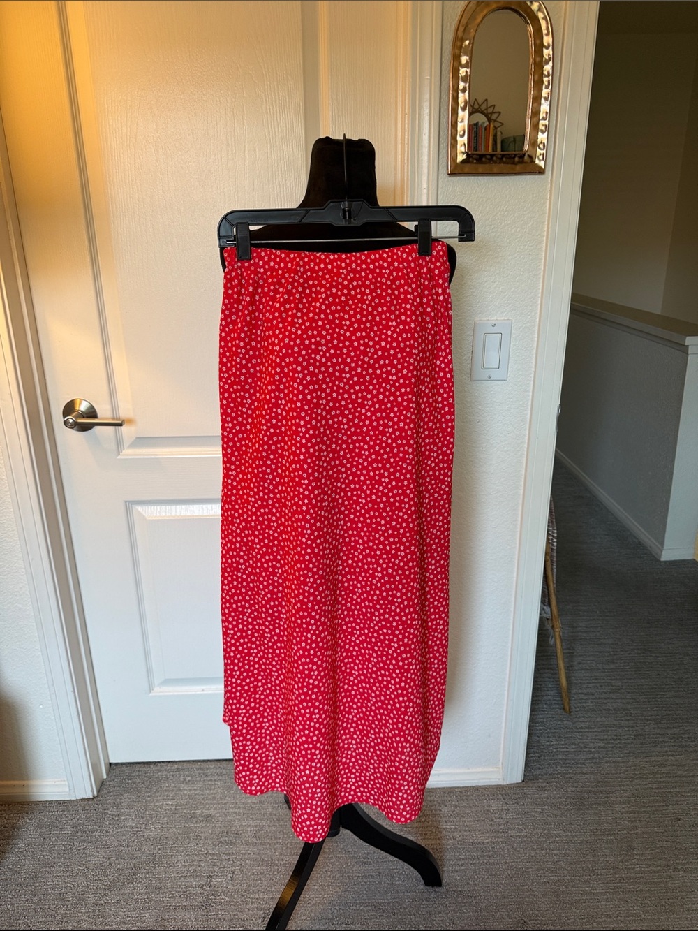 Charlie Holiday Red Maxi Skirt